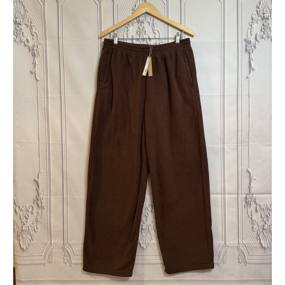 New Skims Fleece Lounge Pants Cocoa Brown Size Small NWT Plz Read